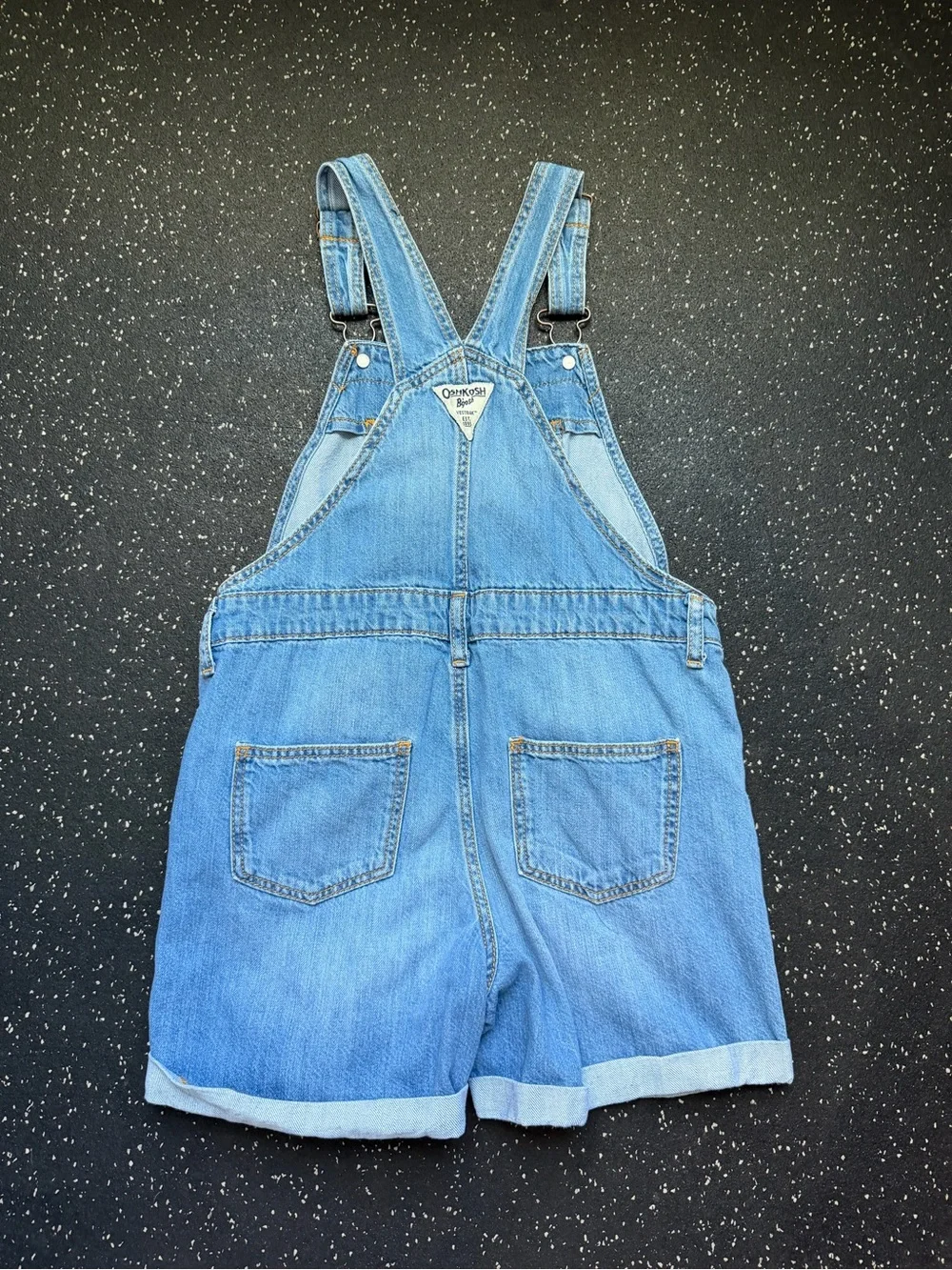 OshKosh B'gosh Light Blue Denim Shortalls with White Hello Kitty Tee